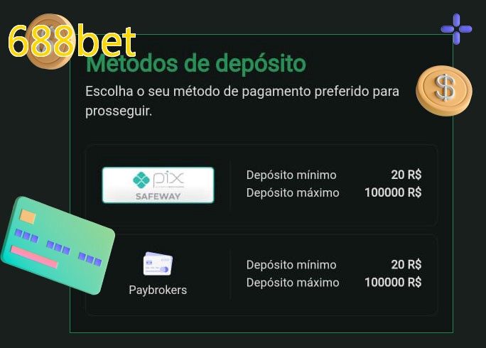 O cassino 688betbet oferece uma grande variedade de métodos de pagamento